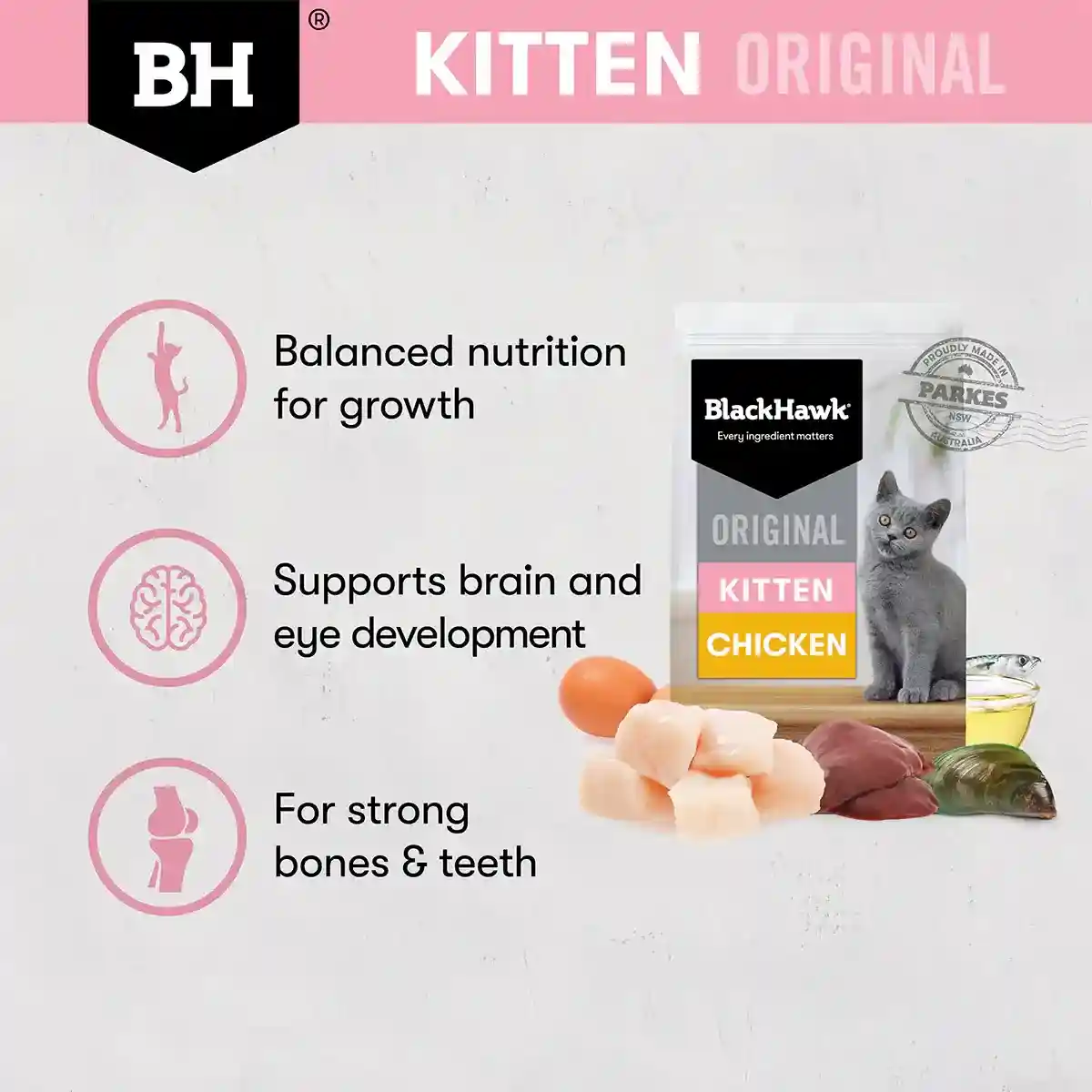 Black Hawk Original Dry Cat Food Kitten Chicken 4/8KG - Image 7