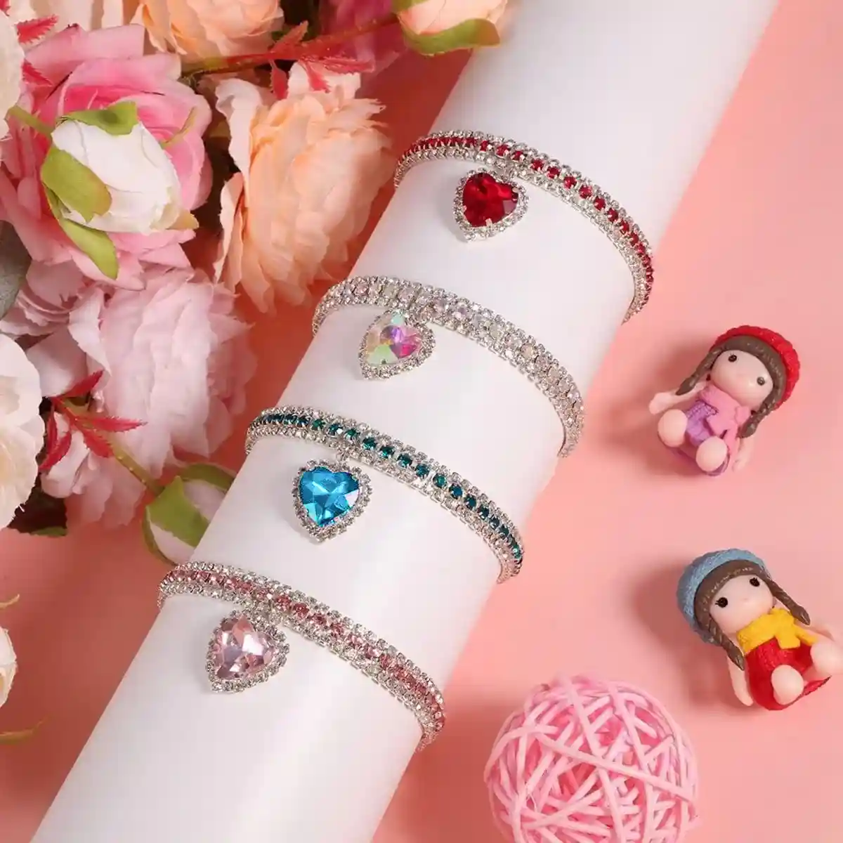 Bling Cat Collar Set With Heart Pendant - Image 7