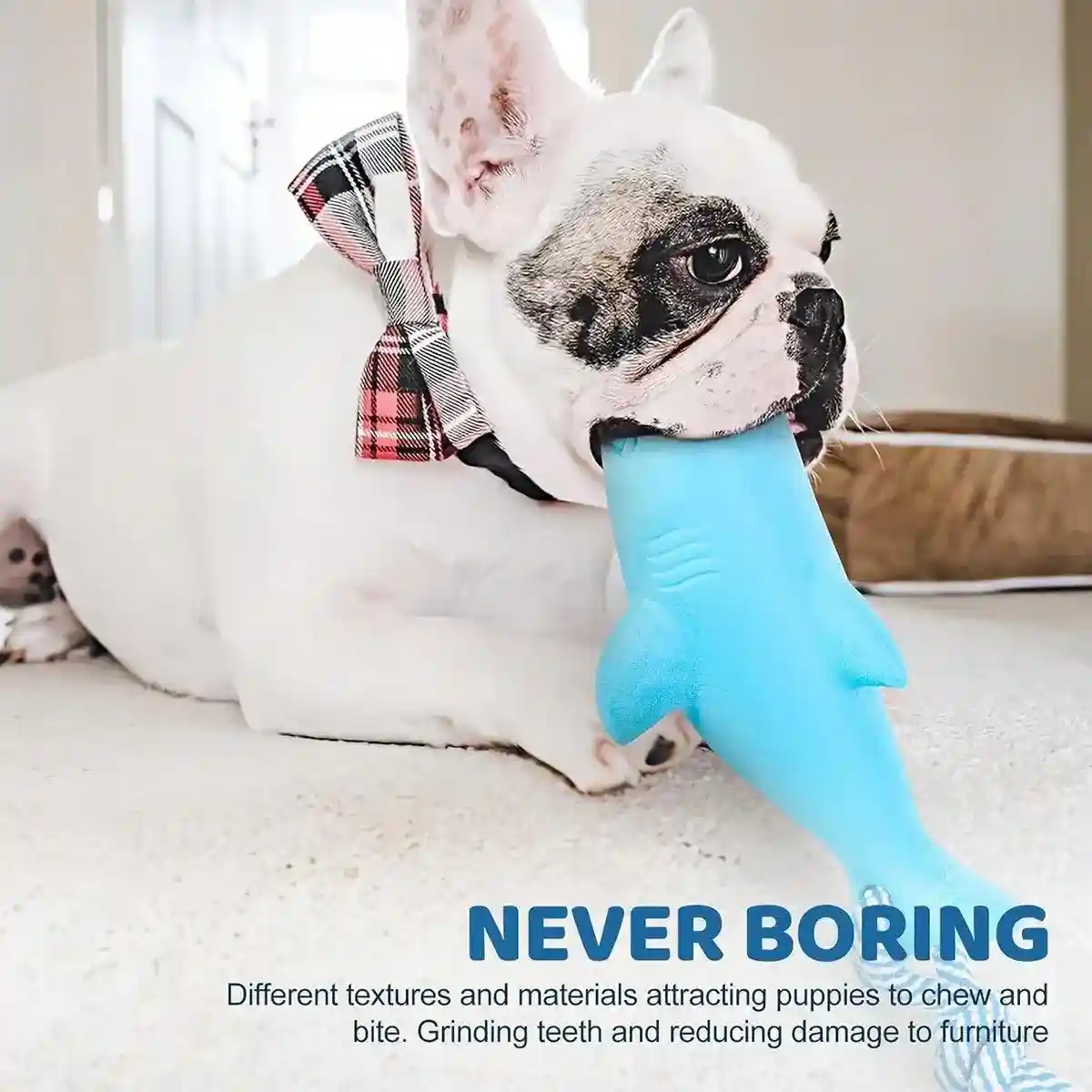 Interactive Dog Chew Toy Blue Shark Floating Pet Toy - Image 9