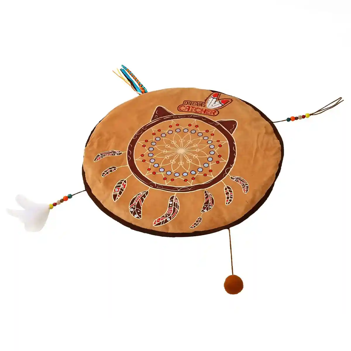 Bohemian Pet Mat Cat Play Rug With Toys & Non-Slip Design - Image 2