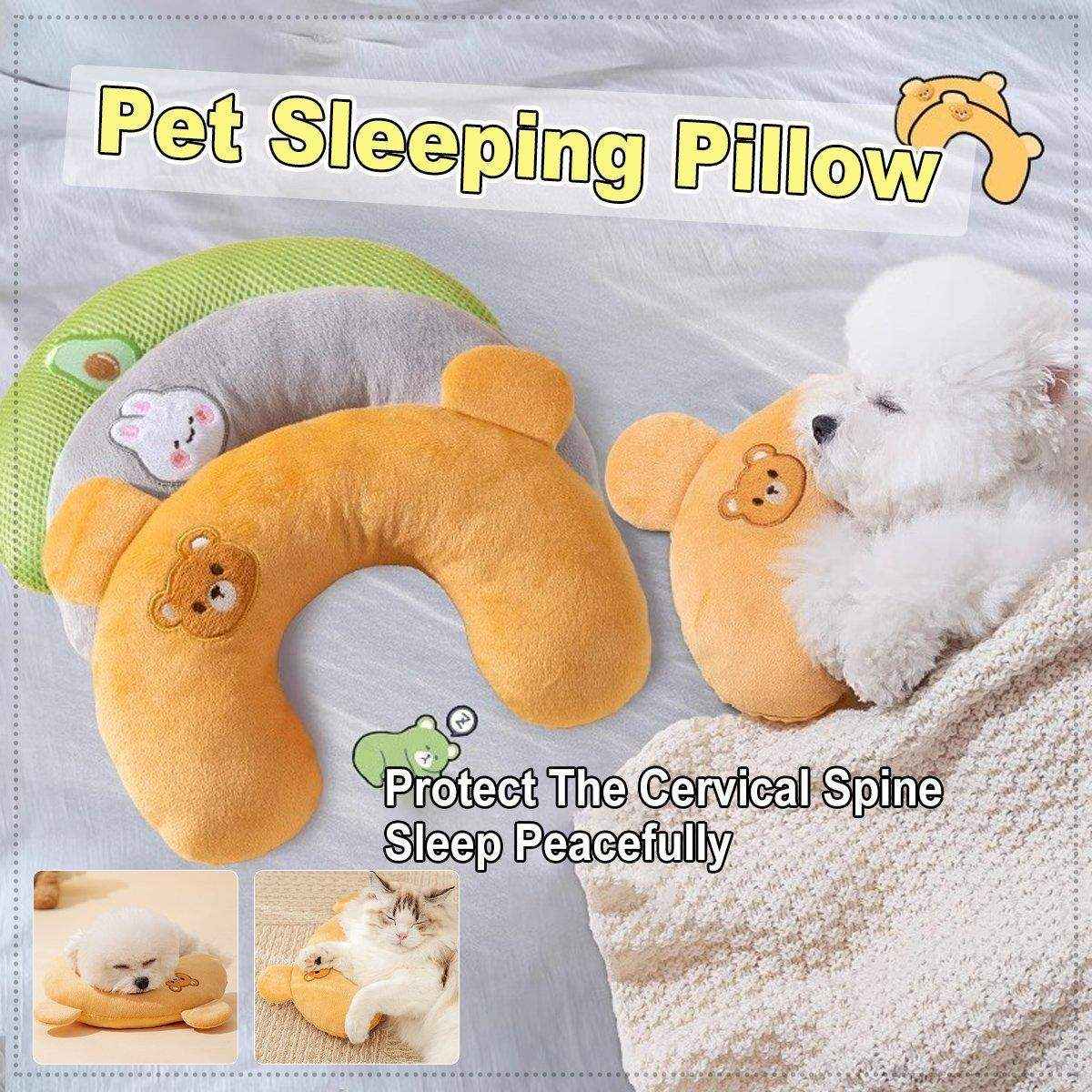 Dog Pet U Shaped Pillow Cartoon Breathable Cat Sleeping Cushion - Image 3