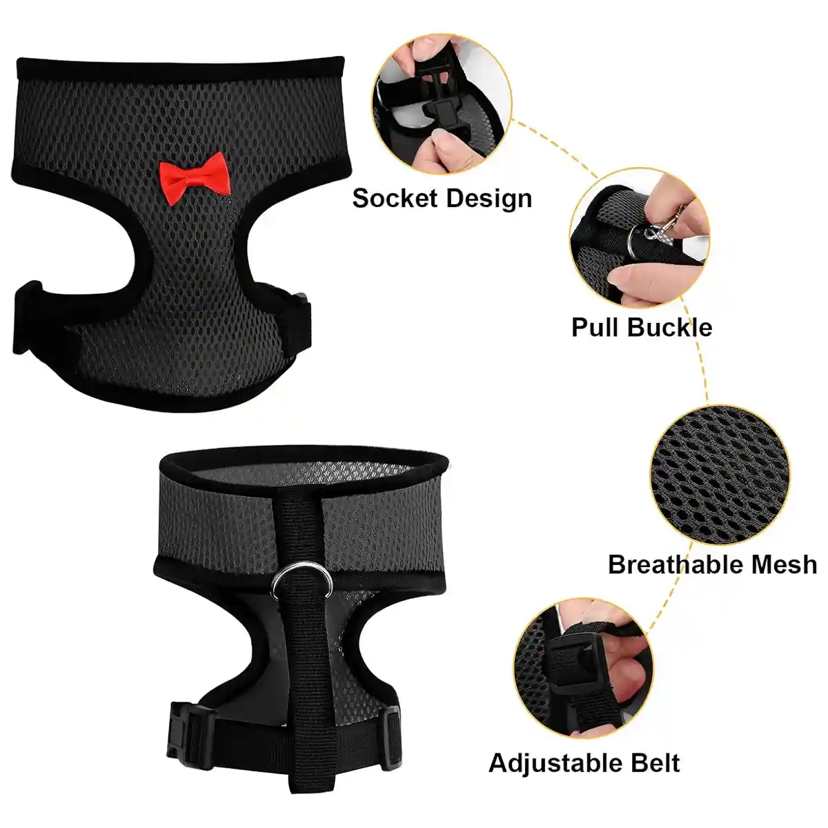 Adjustable Chicken Harness with Leash Breathable Mesh Vest for Poultry - Image 9