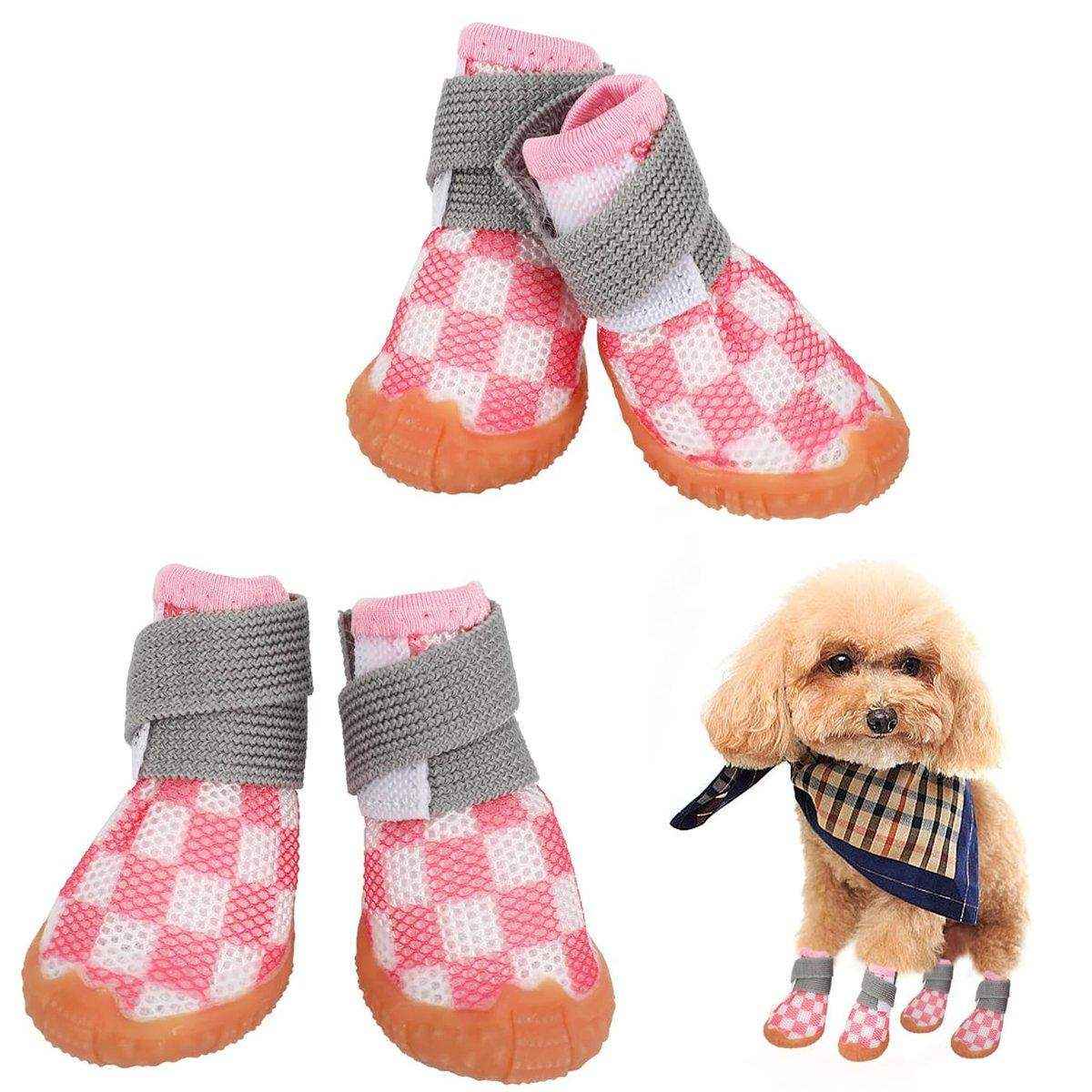 Puppy Net Shoes Upgraded Breathable Sandwich Thickened Mesh Dog Shoes - Image 3