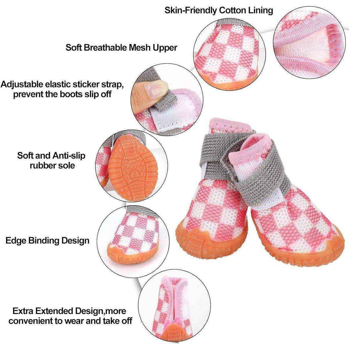 Puppy Net Shoes Upgraded Breathable Sandwich Thickened Mesh Dog Shoes - Image 6