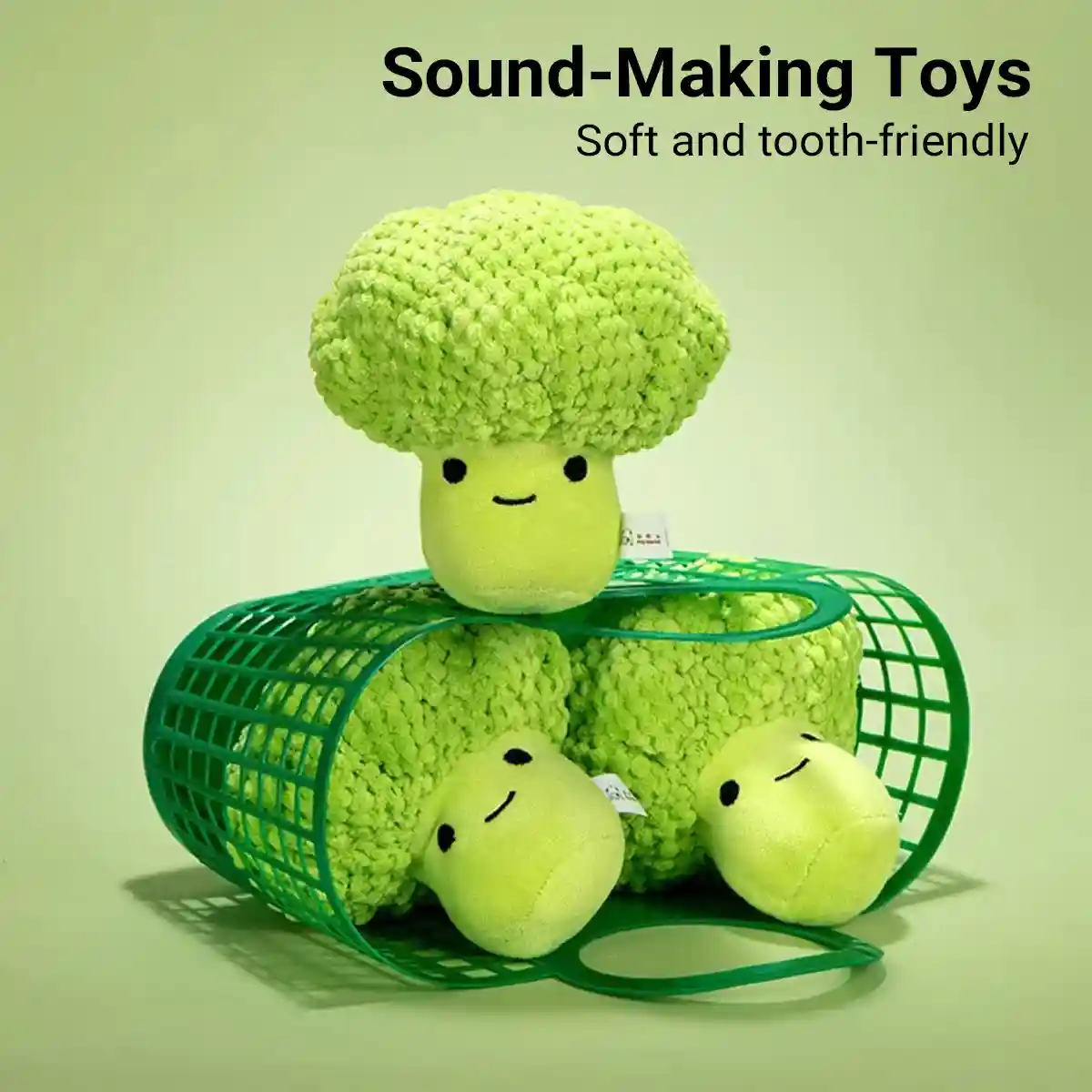Broccoli Dog Plush Toy With Squeaker - Image 4