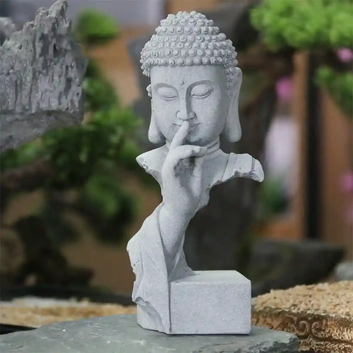 Buddha Ornament Indoor Aquarium Decoration for Desk & Bonsai Plants - Image 3