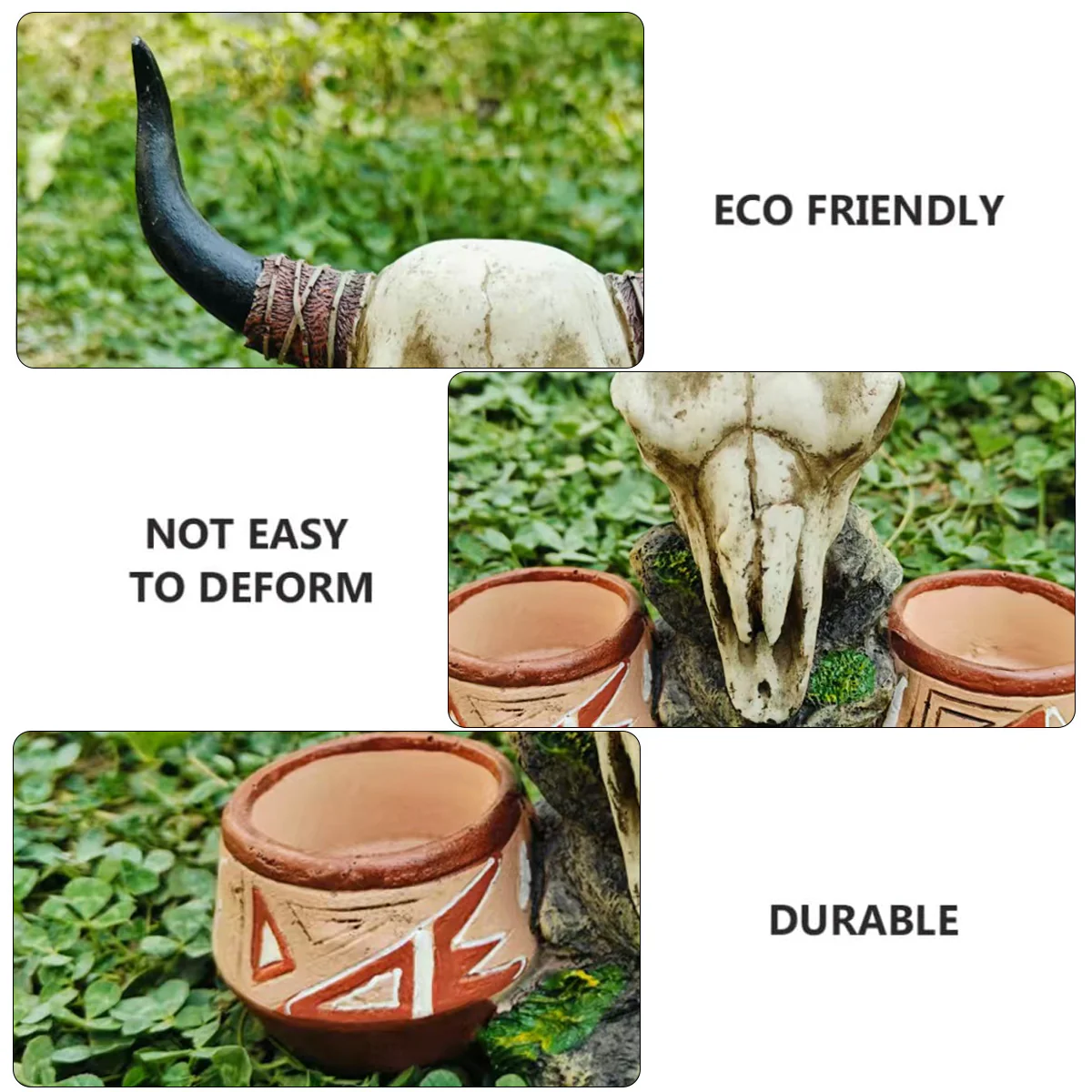 Bull Head Reptile Water Bowl High-Quality Non-Toxic Resin Reptile Dish Decor - Image 8