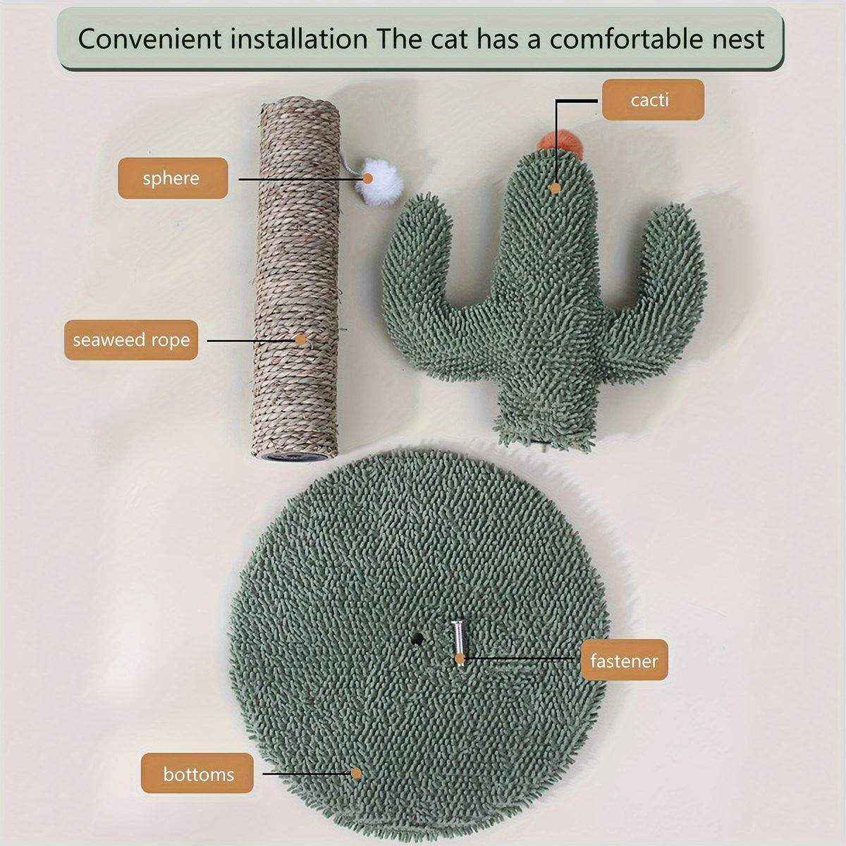 Cactus Cat Climbing Frame Scratching Post Interactive Toys for Cats and Kittens - Image 10
