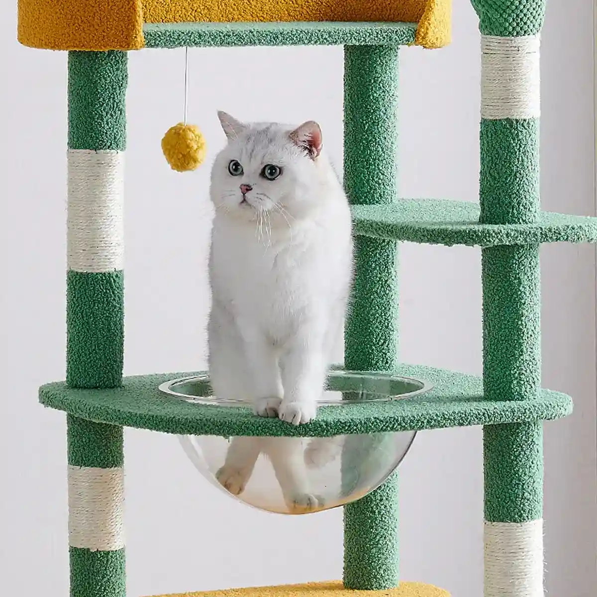 Cactus Cat Tree Tower with Capsule Bed and Multi-Level Scratching Posts - Image 7