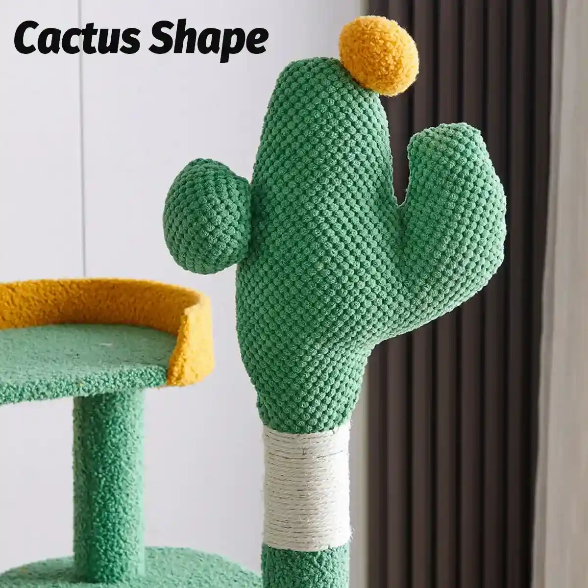 Cactus Cat Tree Tower with Capsule Bed and Multi-Level Scratching Posts - Image 8