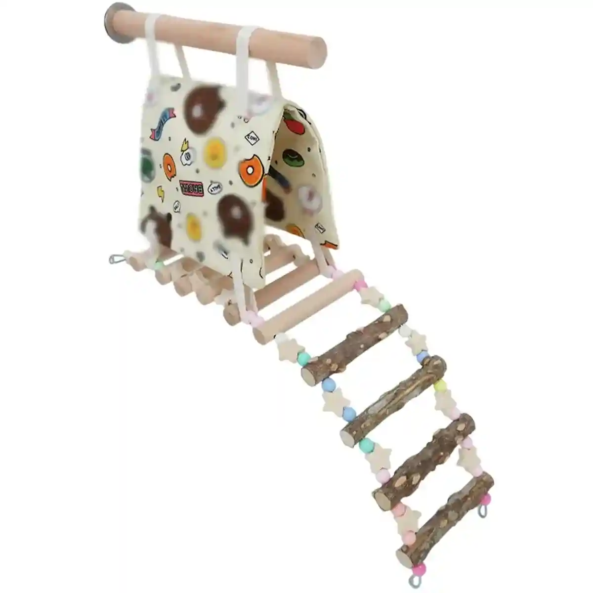 Canvas Bird Hammock with Ladder - Image 2