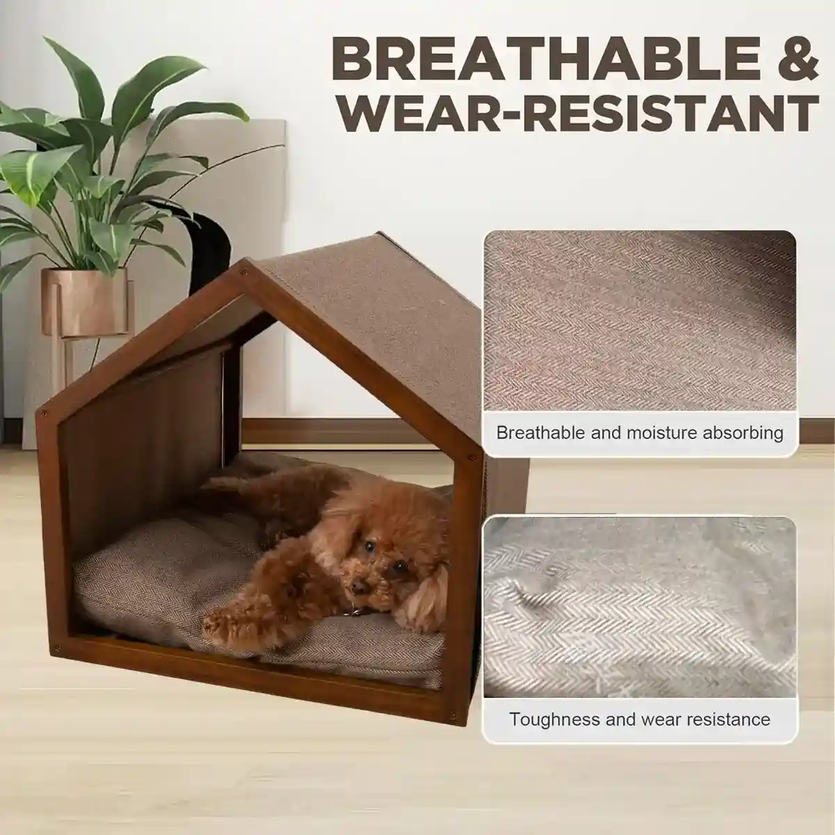 Modern Canvas Pet House for Small Dogs Washable Indoor Dog Bed - Image 4