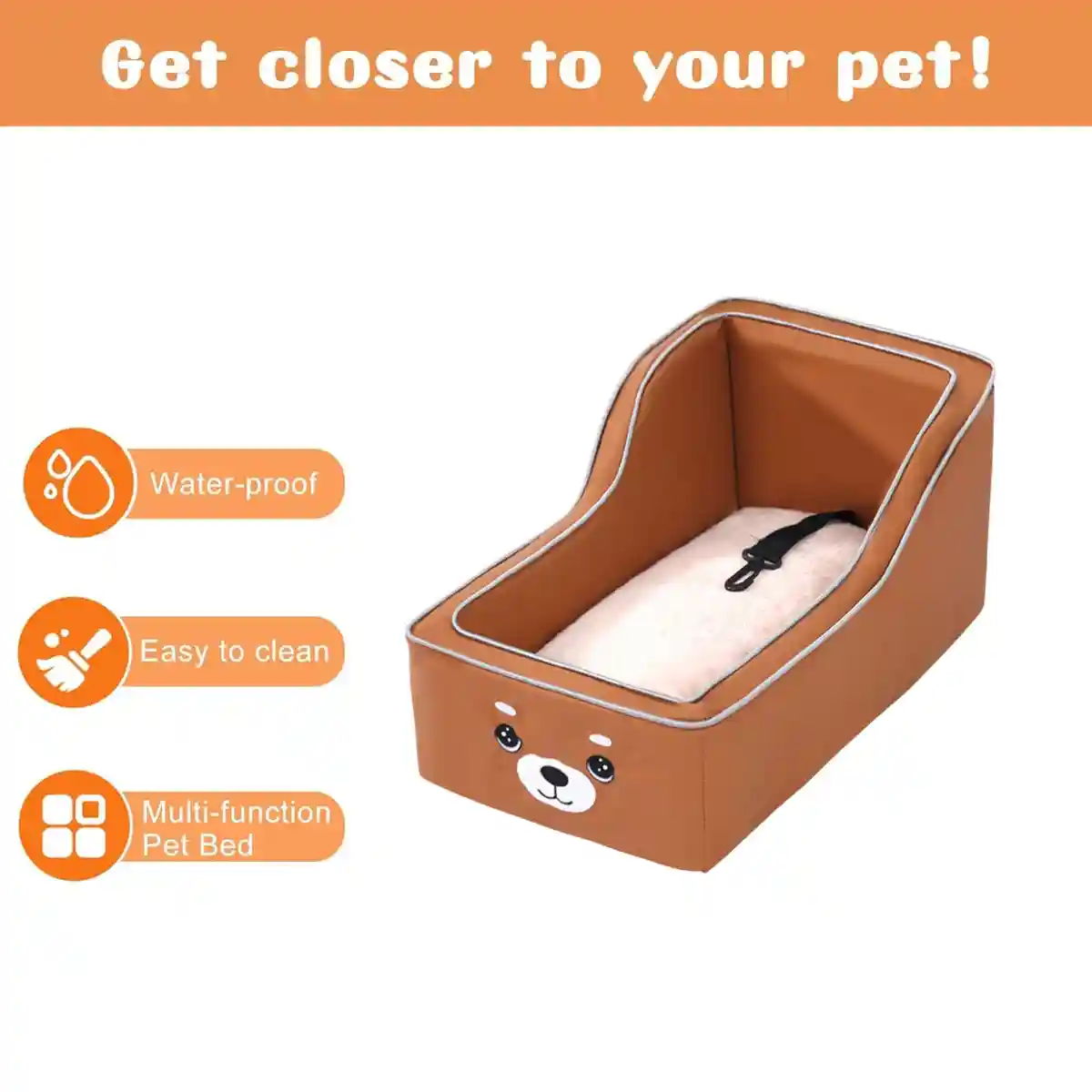 Car Center Console Pet Seat for Small Dogs & Cats - Image 8
