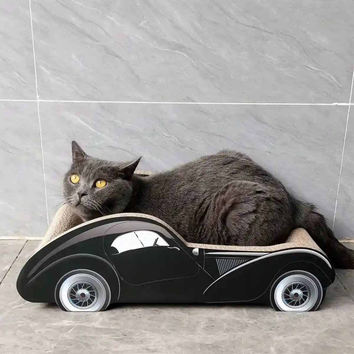 Luxury Car-Shaped Cat Scratcher Bed Cardboard Lounger - Image 12