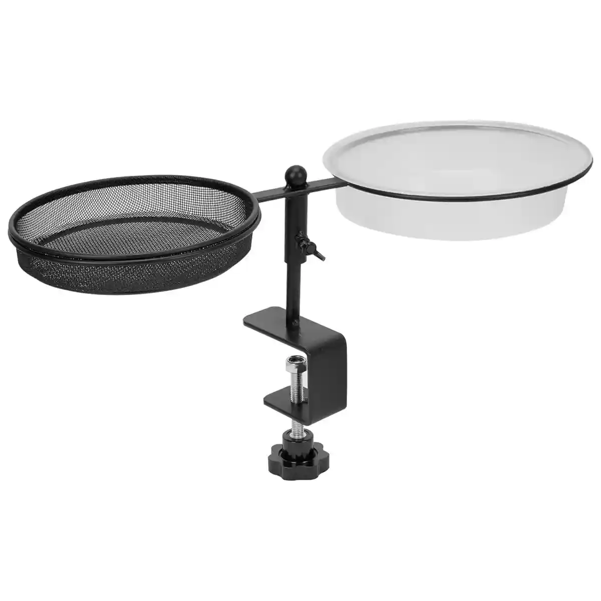 Carbon Metal Bird Feeder and Bath Stand Adjustable Clamp-On Outdoor Station - Image 2