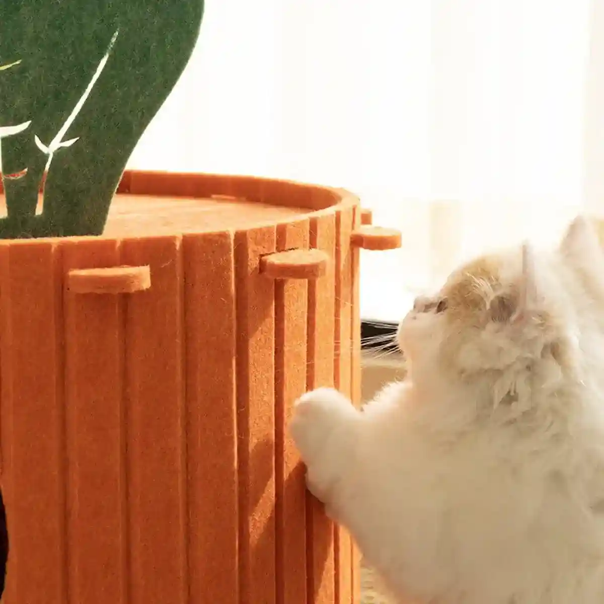 Carrot Cat Tunnel Bed Cozy Felt Pet Nest with Sturdy Design - Image 13