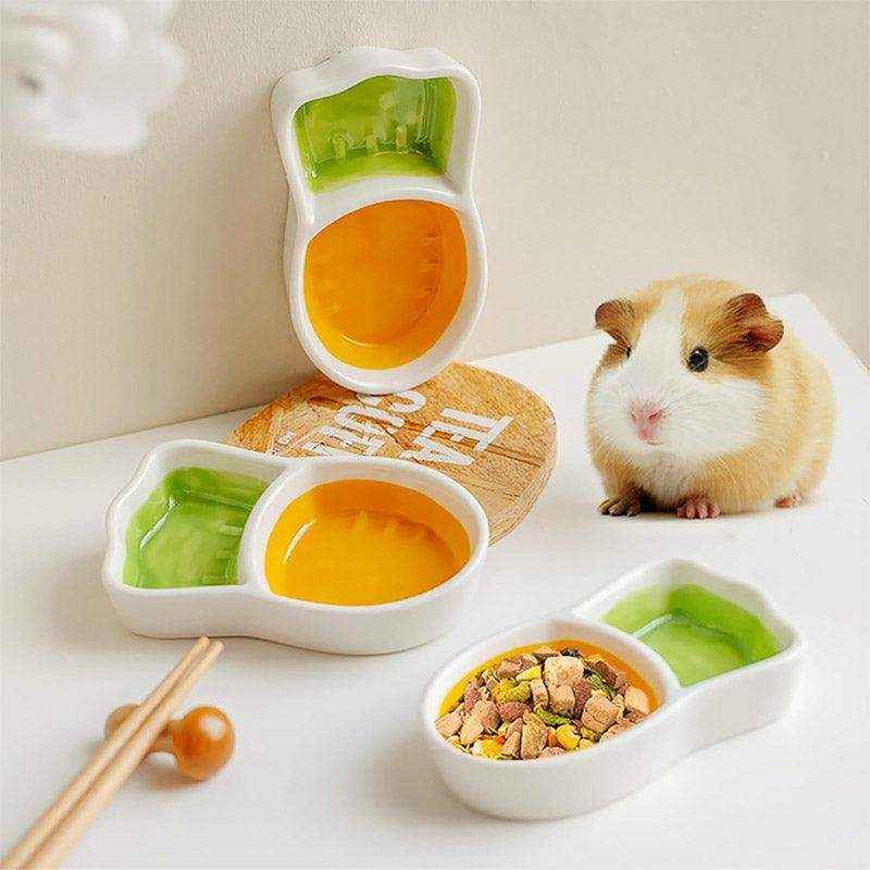 Carrot-Shaped Pet Ceramic Bowl for Hamsters and Small Animals - Image 4