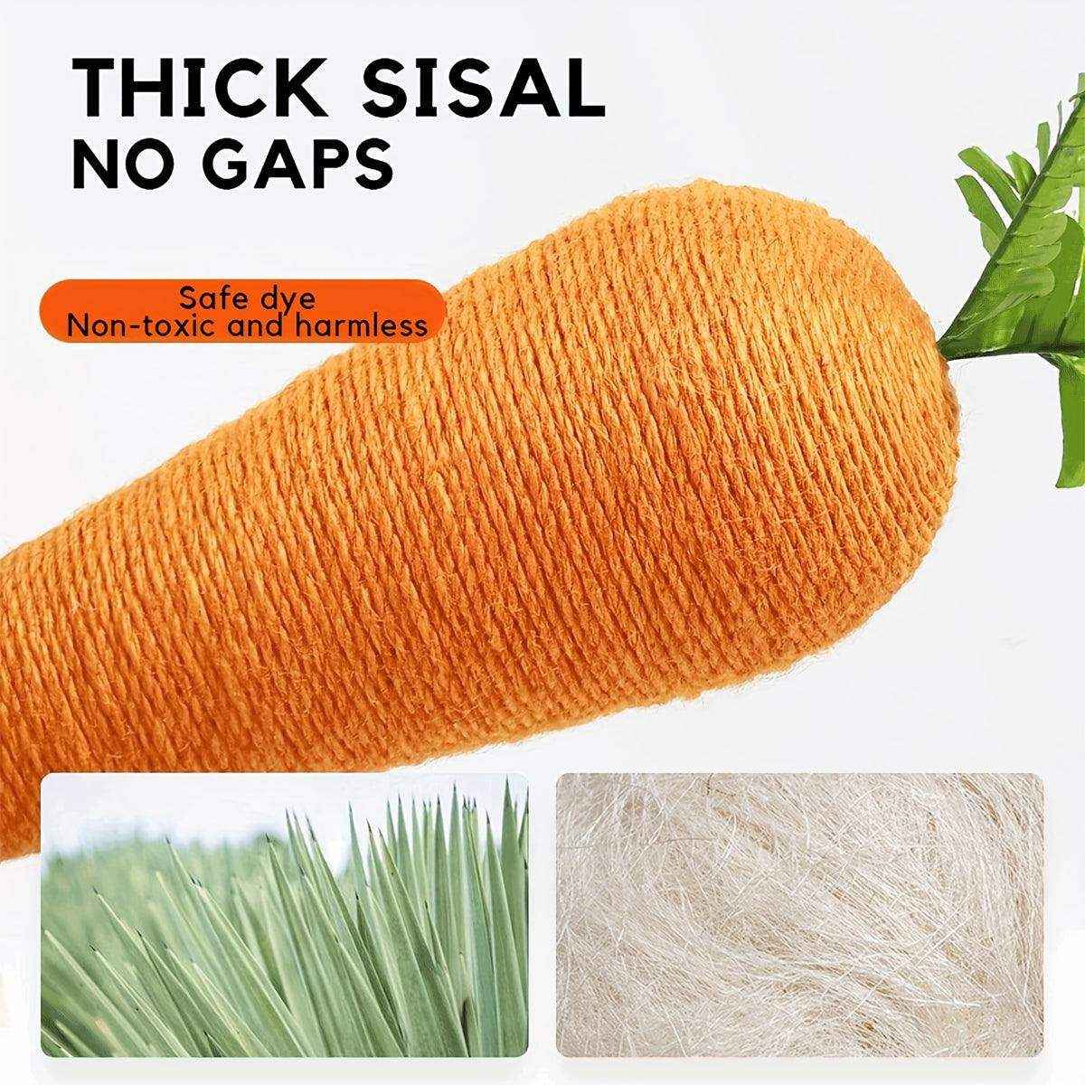 Carrot Sisal Cat Scratching Post Durable Eco-friendly Scratch Toy - Image 7