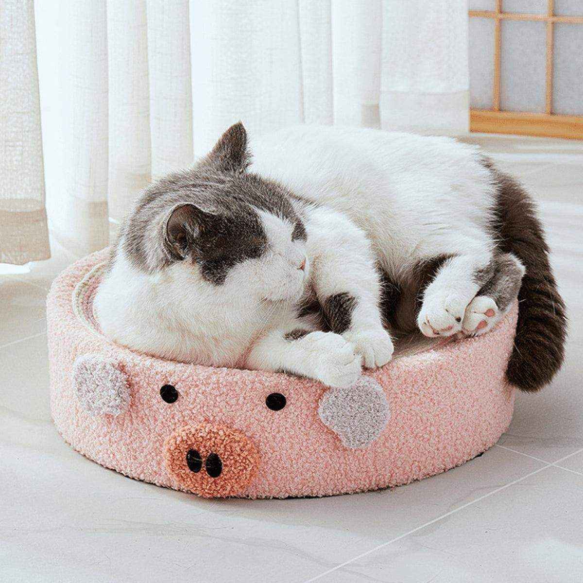 Cartoon-Inspired Cat Bed with Sisal Surface Multi-Use Cat Scratching Board - Image 8