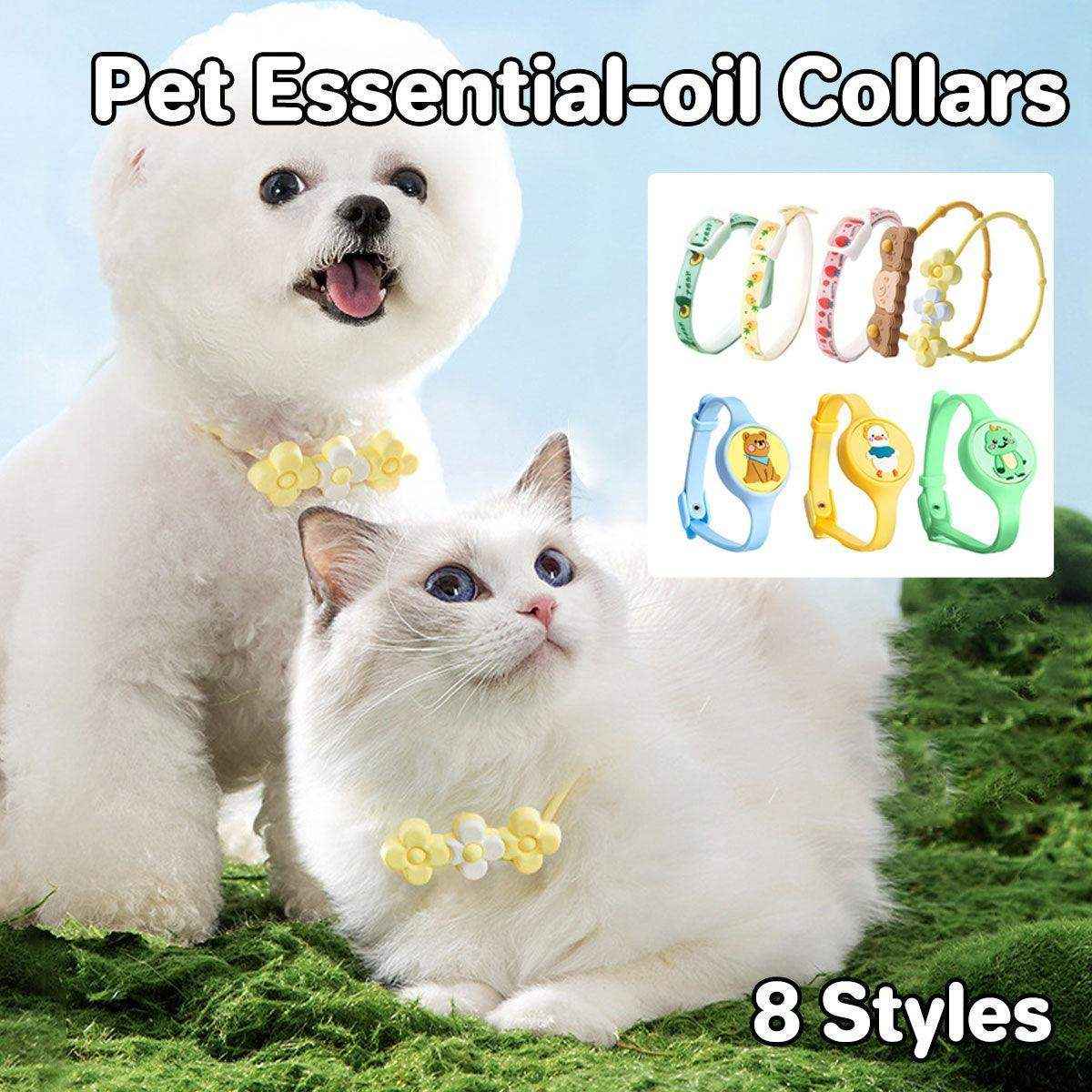 Cartoon Designer Pet Collars Essential Oils for Dogs & Cats