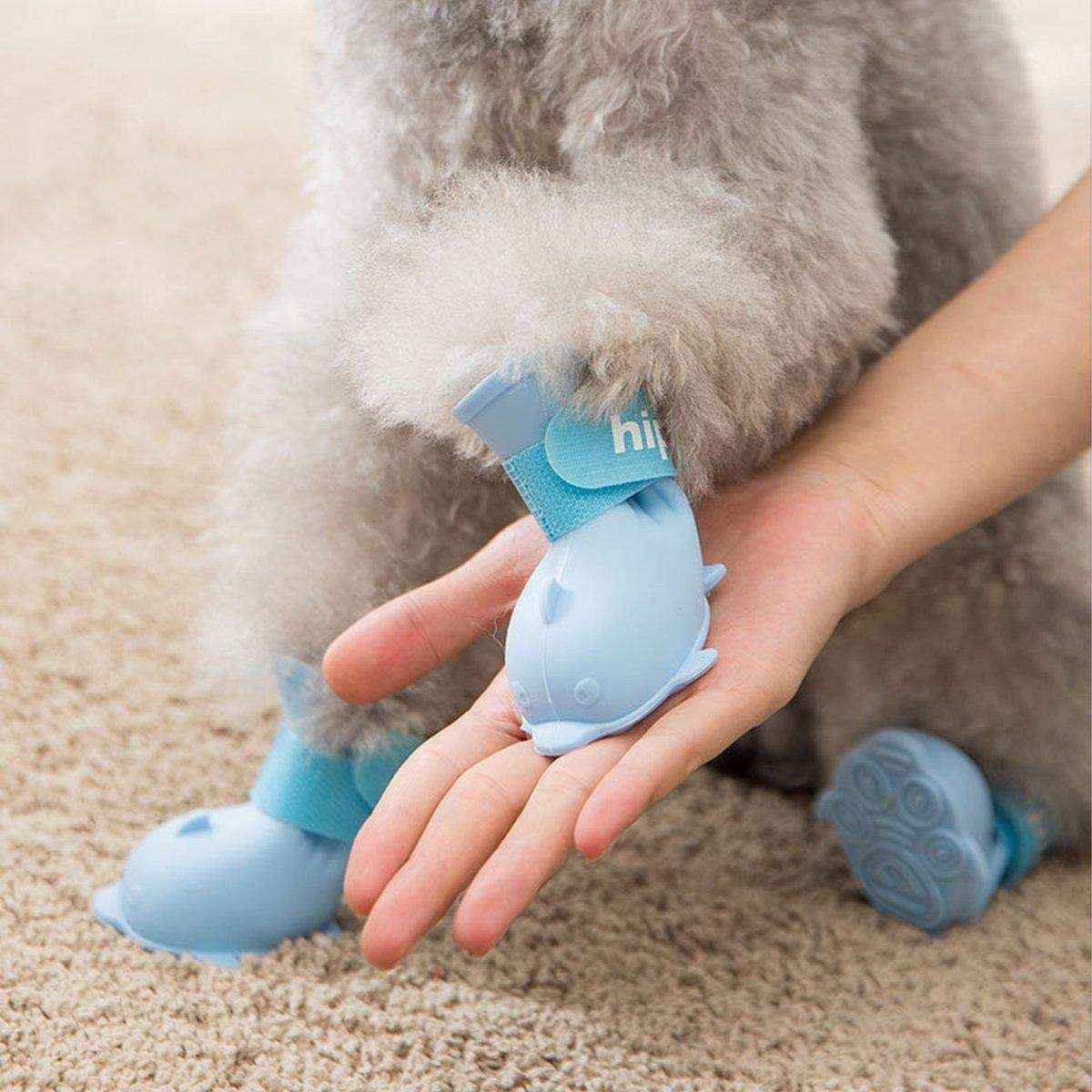 Waterproof  Cartoon Puppy Dog Shoes Pet Rain Boots - Image 3