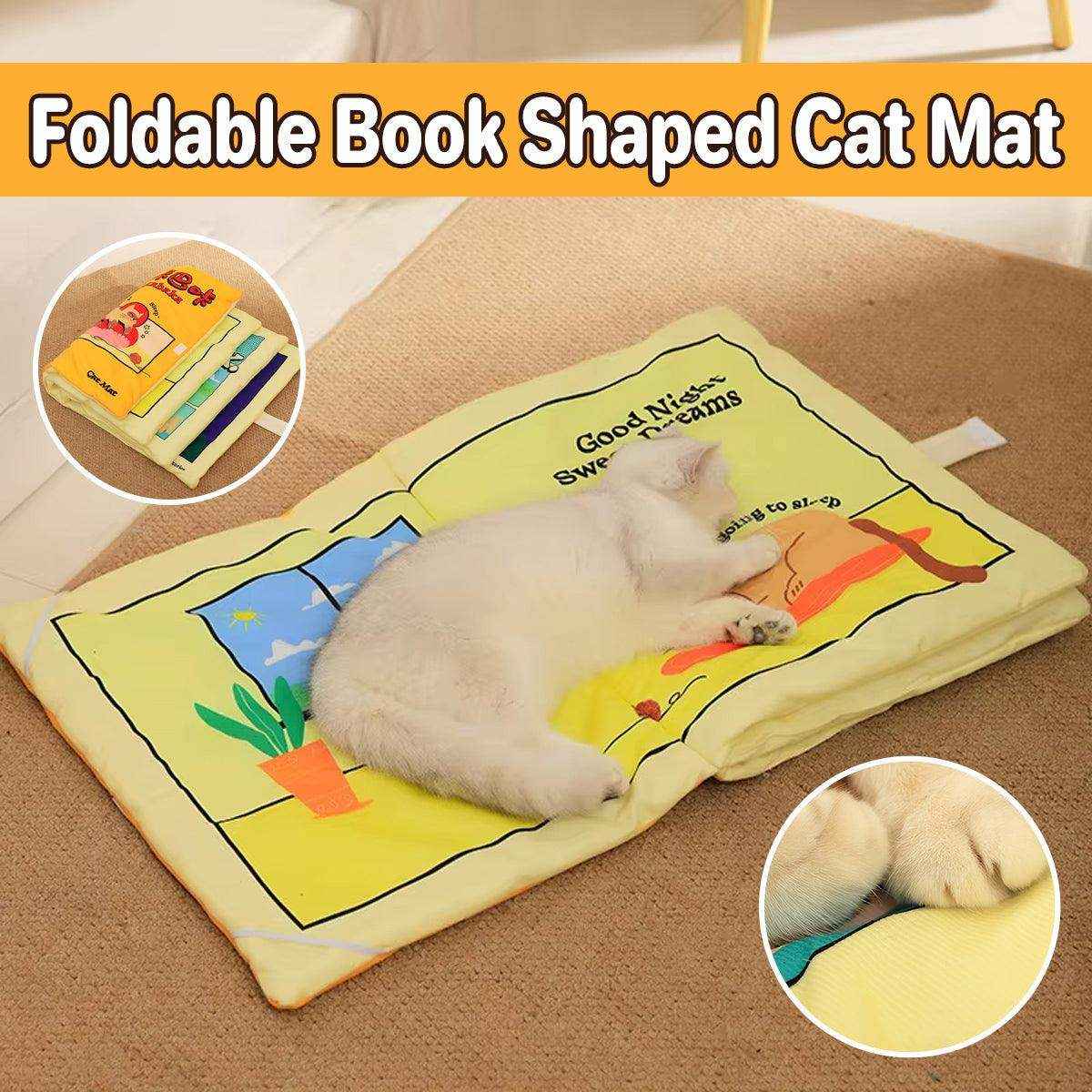 Cat Book Cat Mat Foldable Cat Nest Pet Sleeping Mat Cat Toy Fun Flip Pet Nest - Image 2