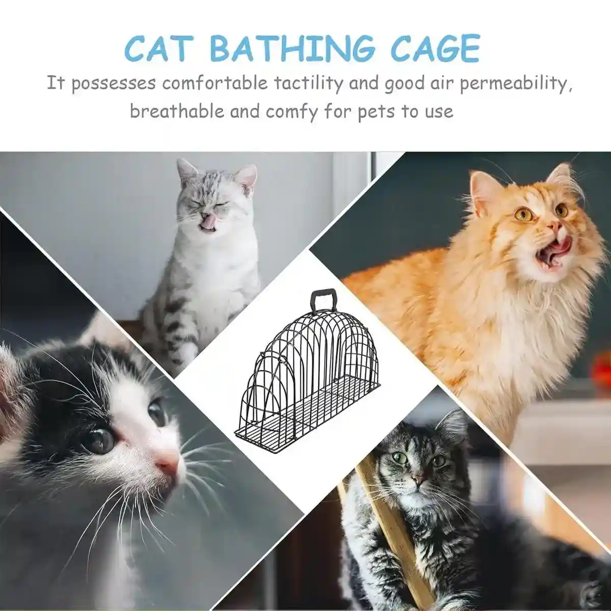 Secure Metal Cat Cage for Grooming and Travel - Image 14