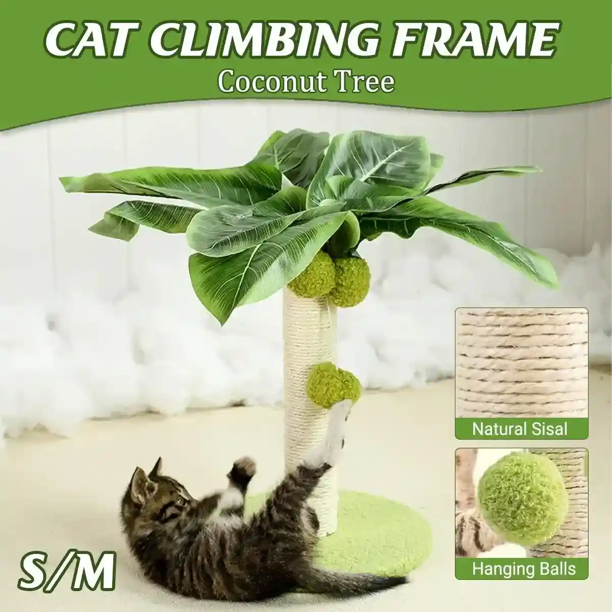 Cat Climbing Frame Coconut Tree Cat Climbing Column Toy - Image 2