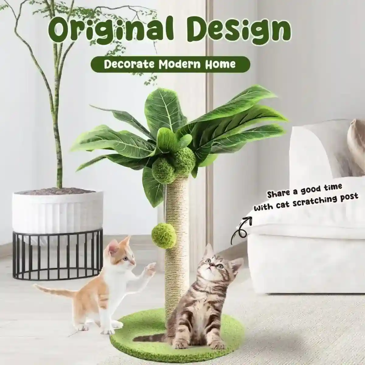 Cat Climbing Frame Coconut Tree Cat Climbing Column Toy - Image 8
