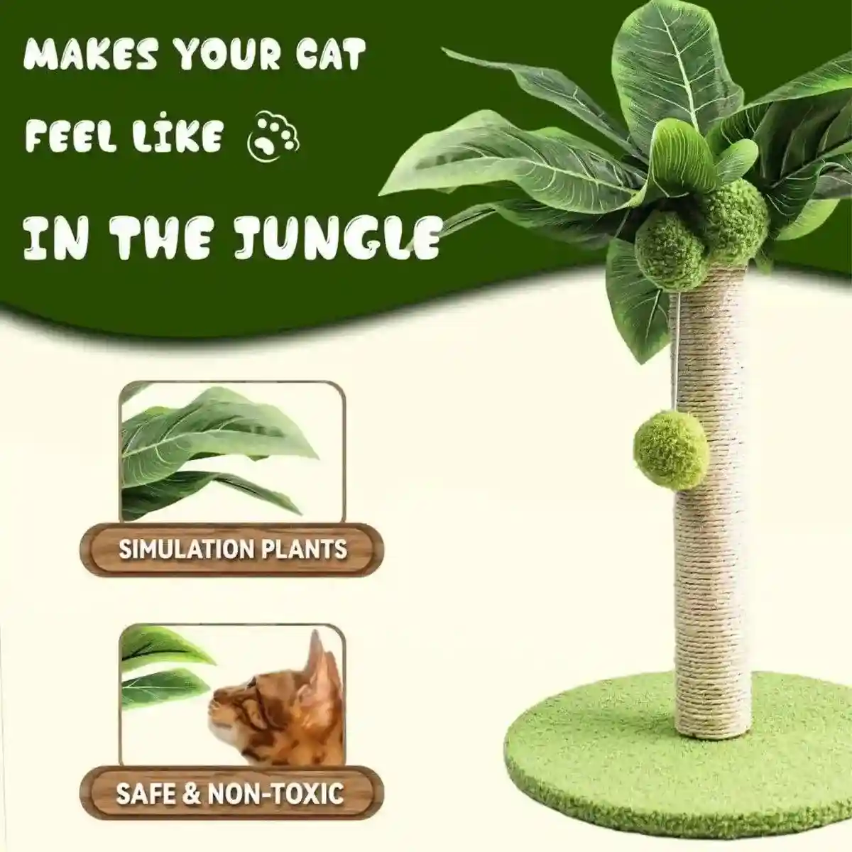 Cat Climbing Frame Coconut Tree Cat Climbing Column Toy - Image 9
