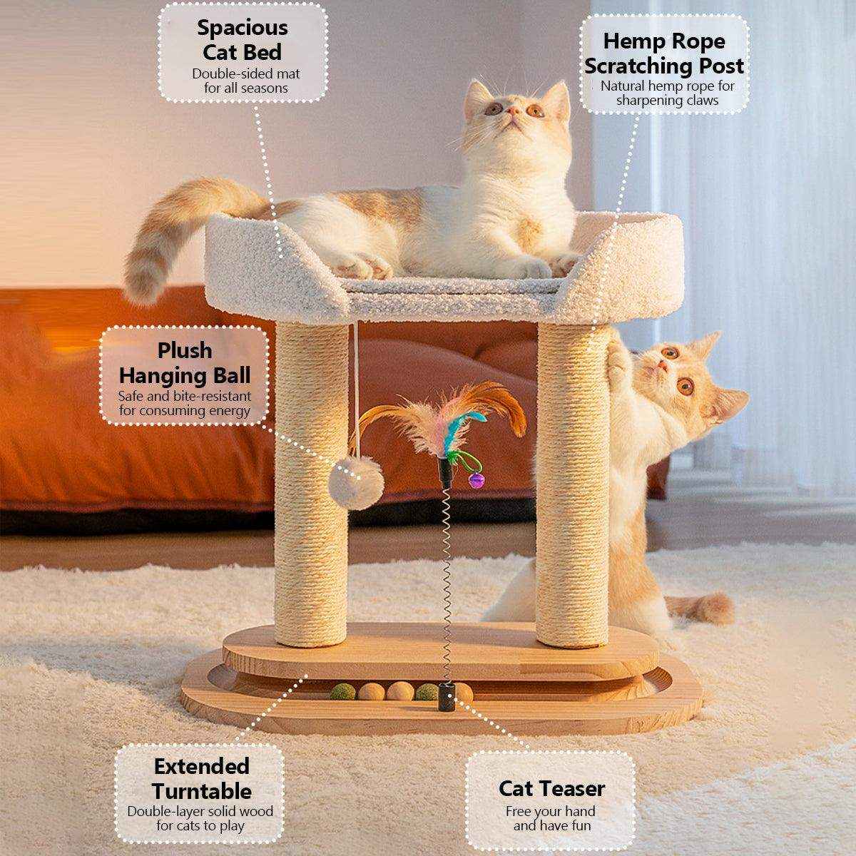 Multi-Purpose Cat Climbing Frame for Scratching Playing and Resting - Image 9