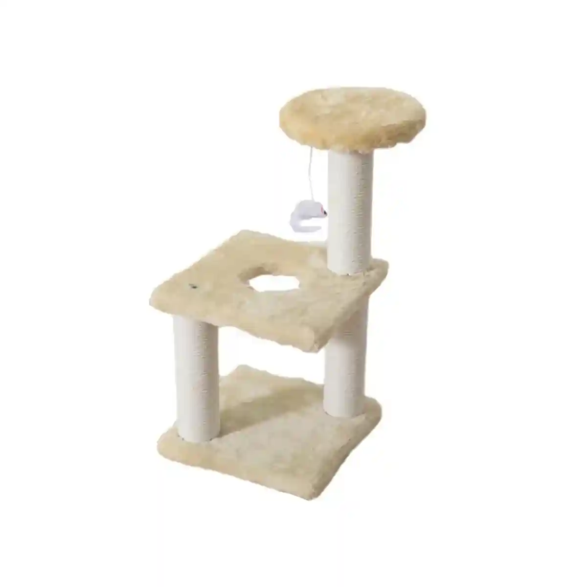 Compact Cat Climbing Post with Sisal and Hanging Toy for Kittens - Image 15