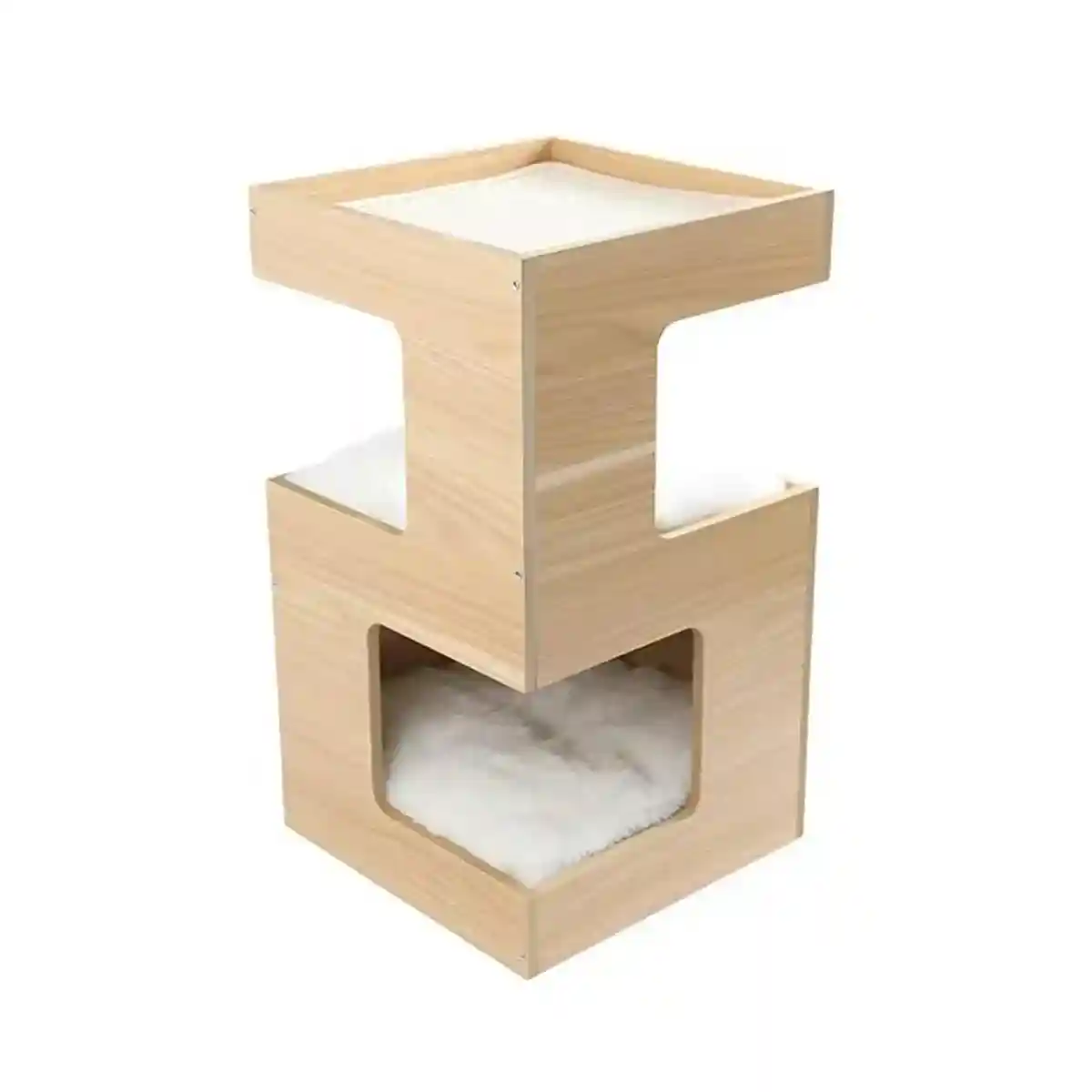 Cat Climbing Rack and Nest Solid Wood with Double-Layer Bed & Vertical Jumper - Image 11