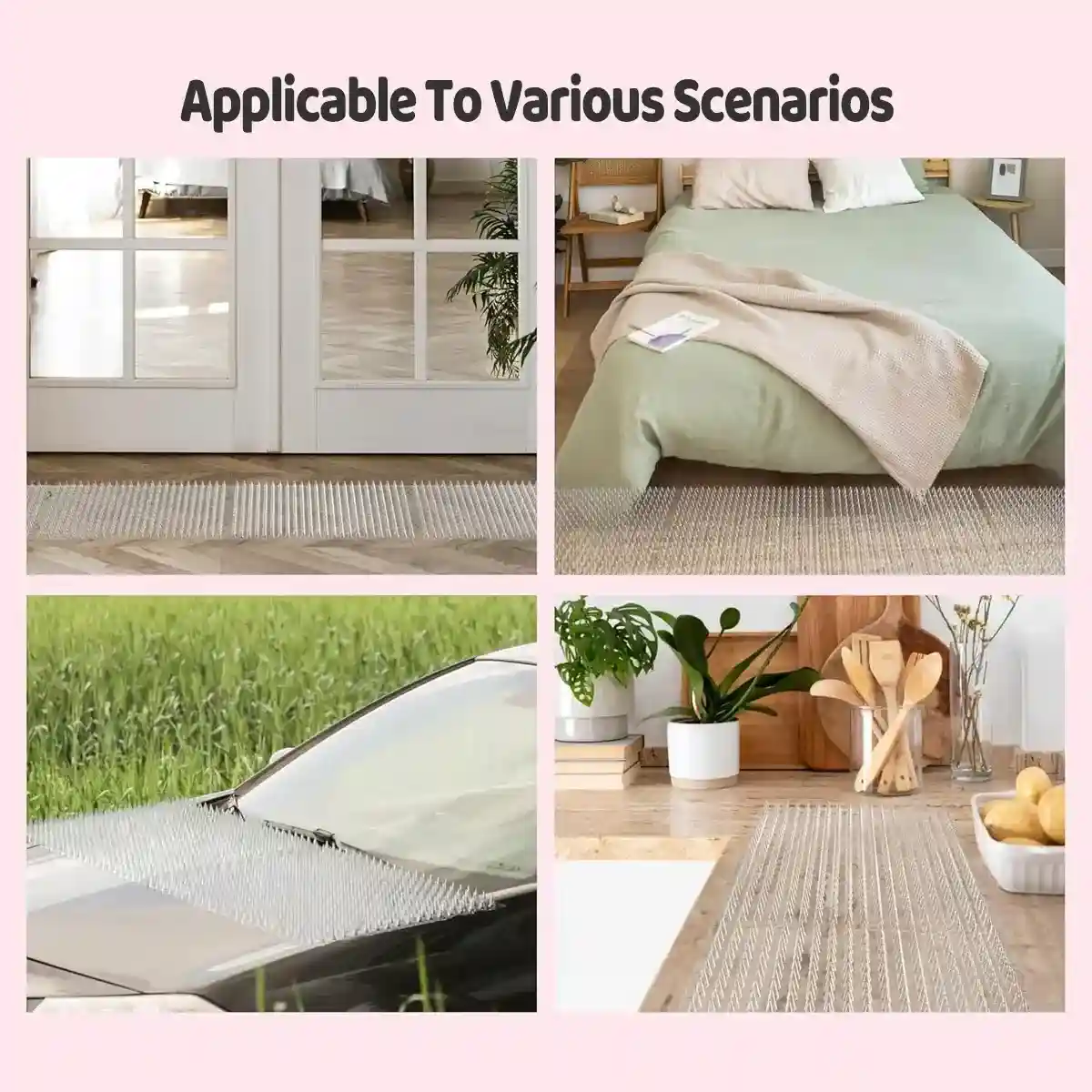10pcs Cat Deterrent Mat with Soft Spikes Indoor Pet Repellent Pad - Image 8
