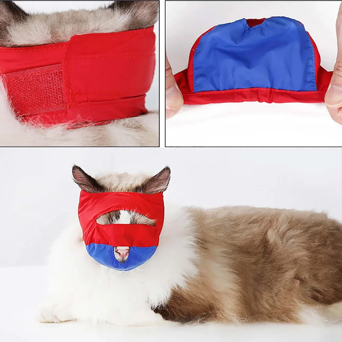 Cat Grooming Muzzle Adjustable Anti-Bite Grooming Mask - Image 11
