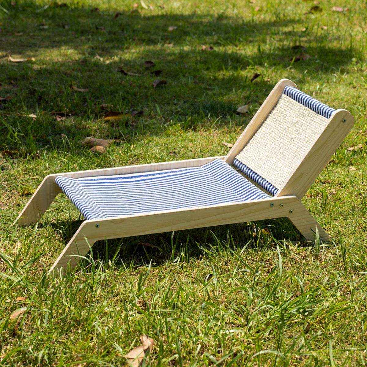 Cat Hammock Bed Summer Recliner with Scratch Post & Breathable Fabric - Image 11
