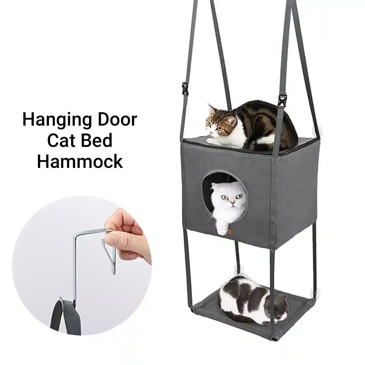 Hanging Cat Bed Cat House Metal Hook Double Hanging Cat Hanging Basket - Image 10