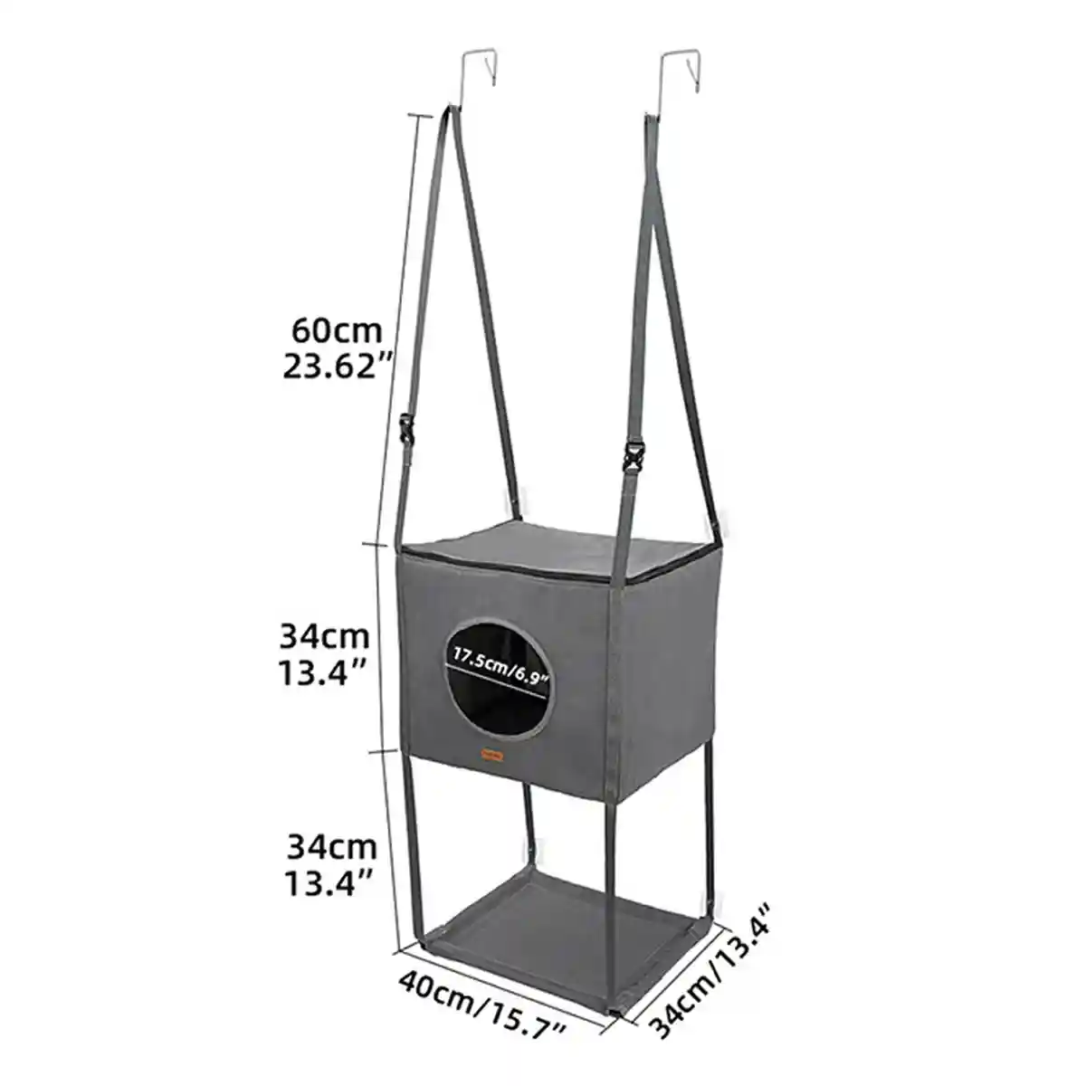 Hanging Cat Bed Cat House Metal Hook Double Hanging Cat Hanging Basket - Image 3