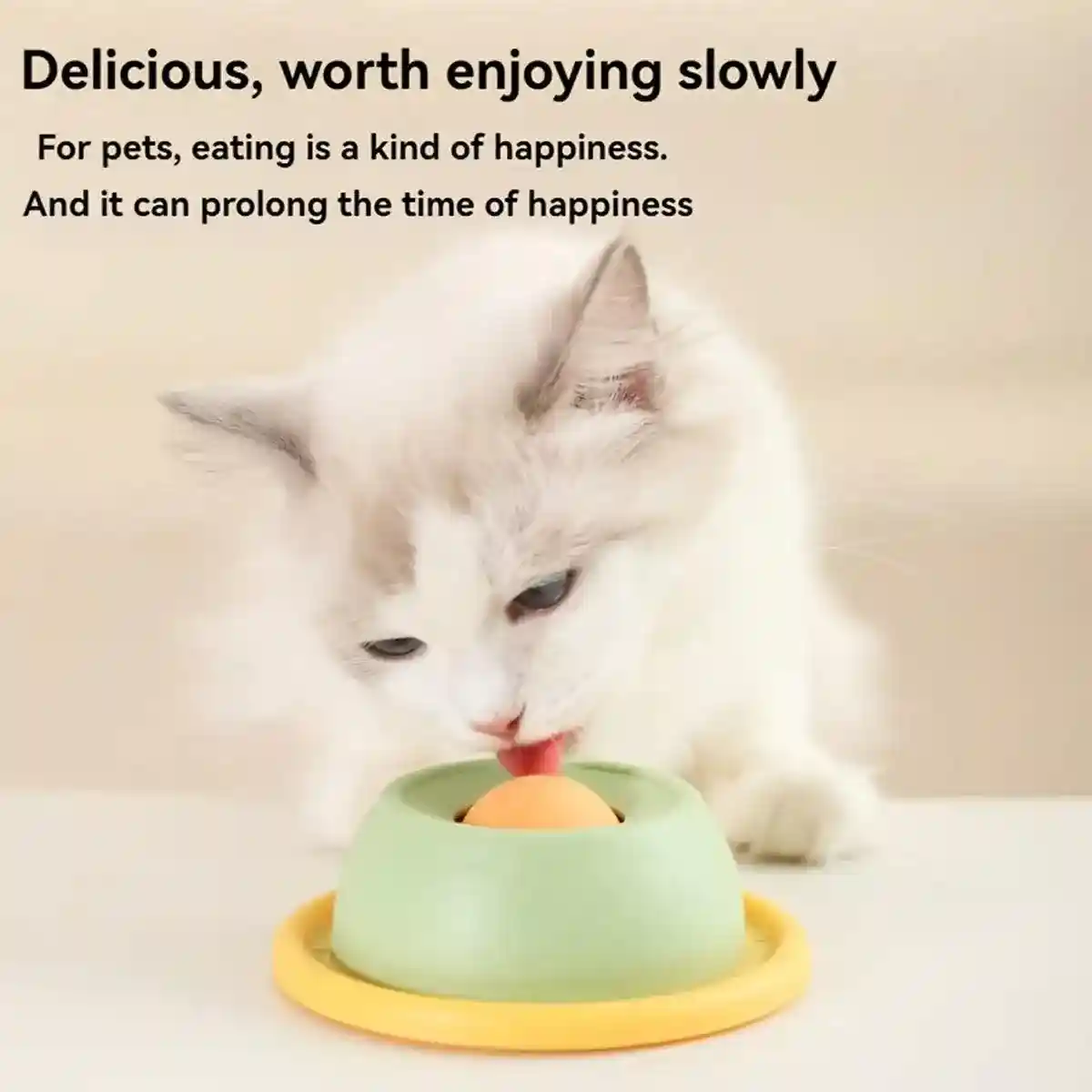 Cat Licking Slow Feeder Plate Anti-Knock & Oral Care Dish - Image 5