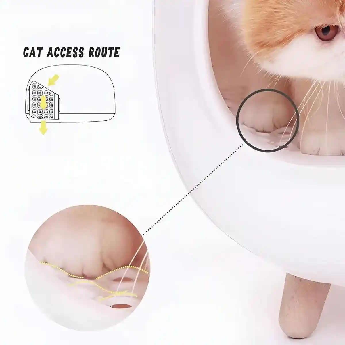 Makesure Cat Litter Box Semi-closed Cat Supplies Cat Toilet Drawer Large Cat Litter Box - Image 8