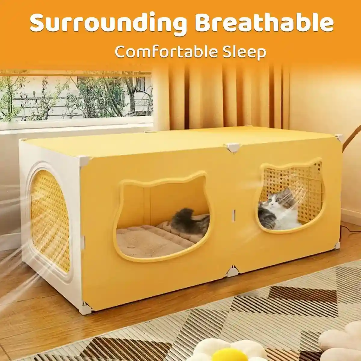 Cat Nest with Cute Cat Head Design for Comfortable Pet Resting - Image 12