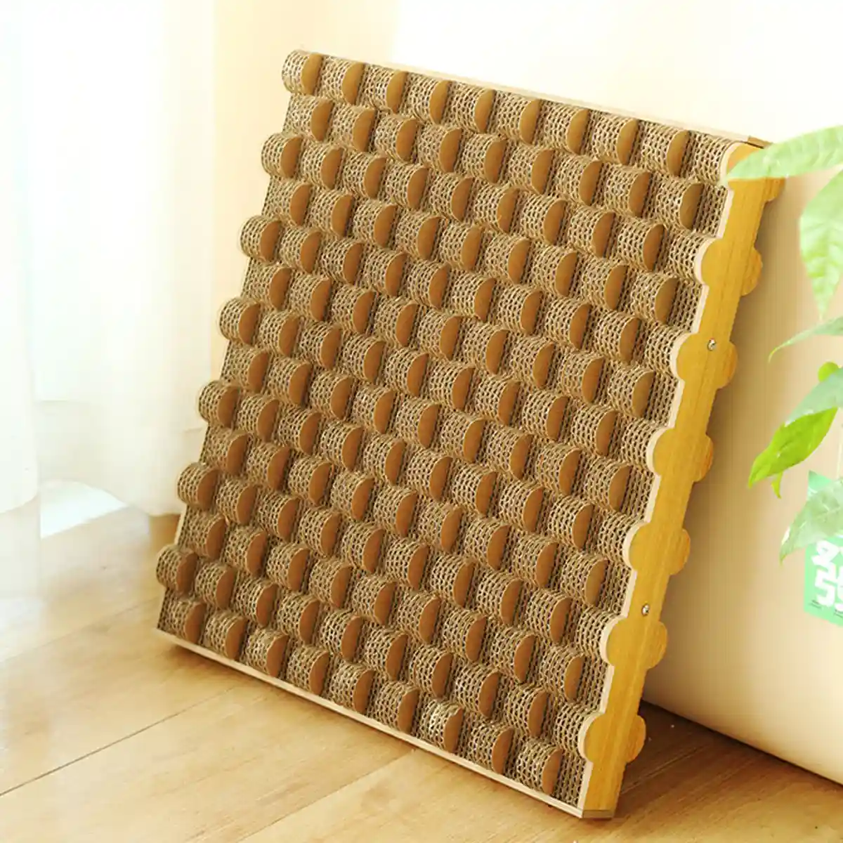Cat Scratch Board Corrugated Paper Scratcher & Lounger With Massage Design - Image 8