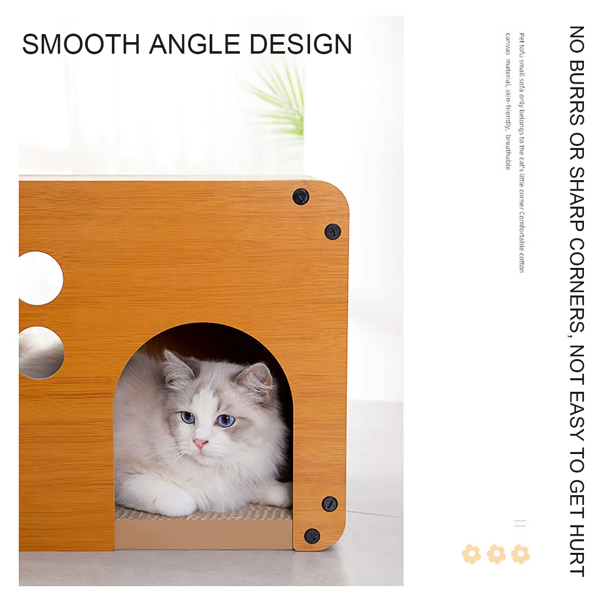 Cat Scratching Board 2 In 1 Wooden Cat Bed - Image 11