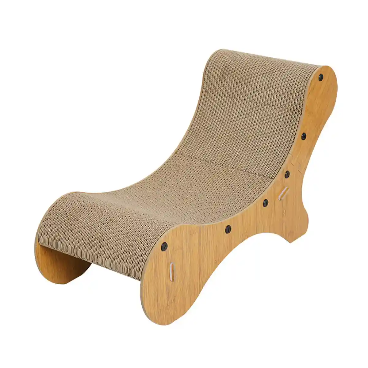 2-in-1 Cat Scratching Lounger with Curved Cardboard Surface - Image 2