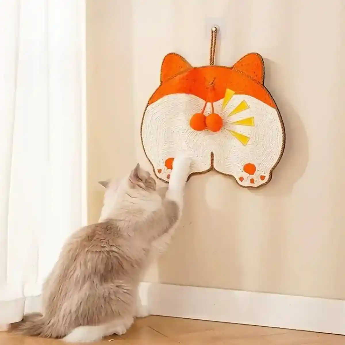 Cat Scratching Mat Fun and Interactive Wall-Mounted Scratcher for Cats - Image 8
