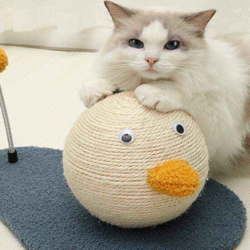 Cat Scratching Post with Ball Cat Scratcher Toy 2 Sizes - Image 8