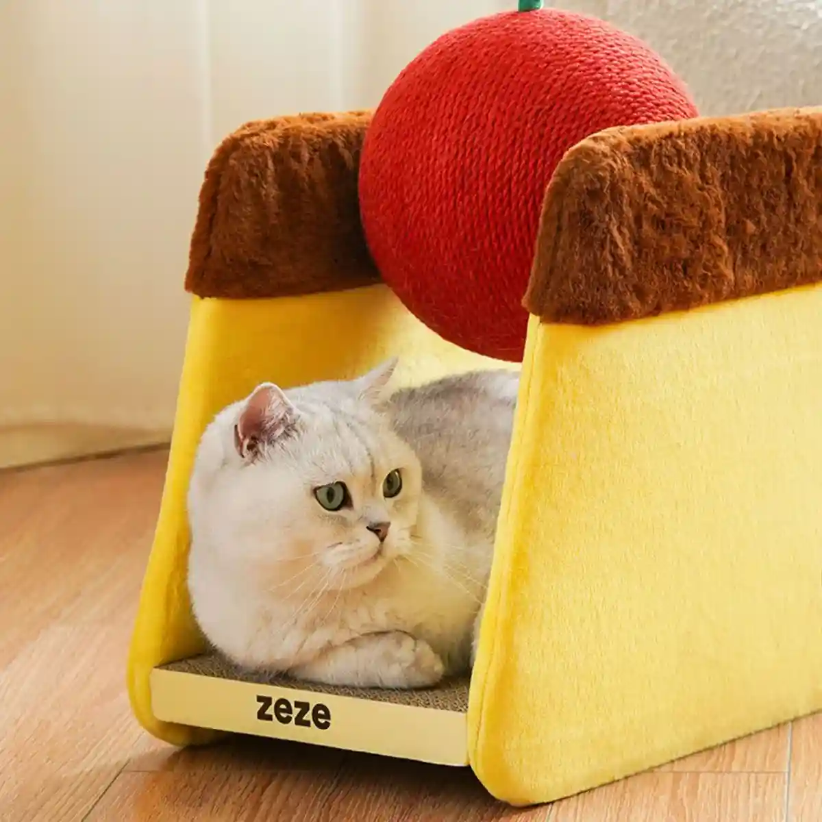 Cat Scratching Post Cherry Pudding Design With Replaceable Board - Image 8