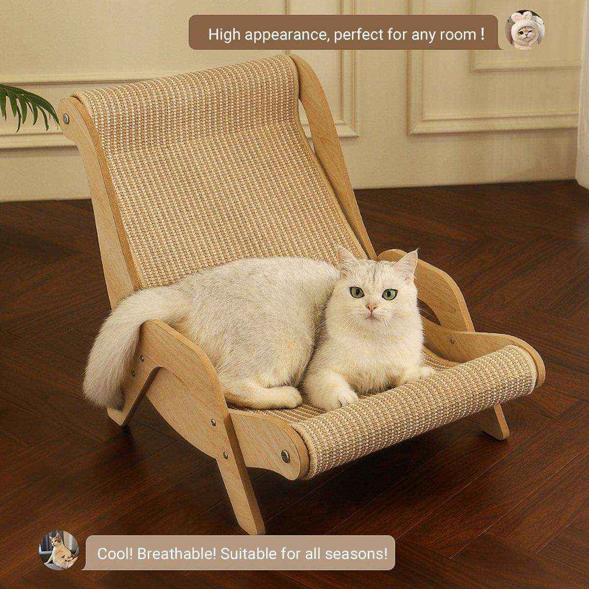 Cat Scratching Recliner Sofa 2 in 1 Lounge Bed Durable Scratch Board Furniture - Image 13