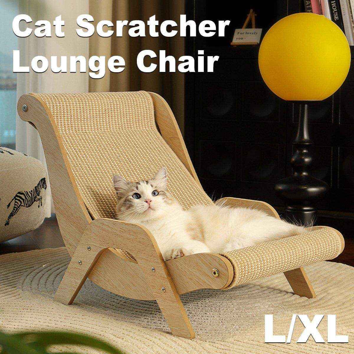 Cat Scratching Recliner Sofa 2 in 1 Lounge Bed Durable Scratch Board Furniture - Image 2