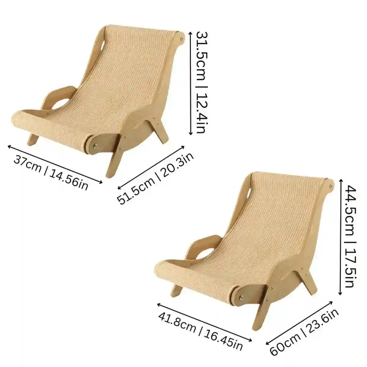 Cat Scratching Recliner Sofa 2 in 1 Lounge Bed Durable Scratch Board Furniture - Image 3